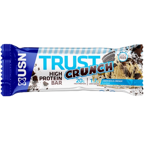 USN Trust Crunch Cookies & Cream, 1x60 Grams/12 bar box/